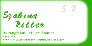 szabina miller business card